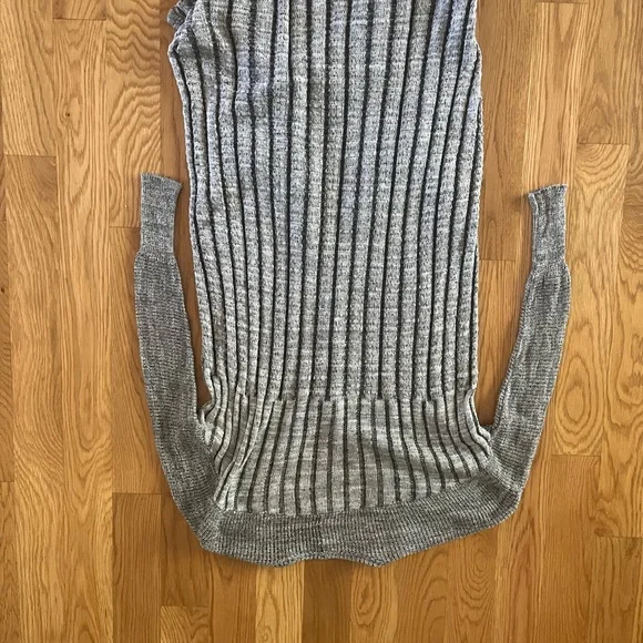 Free People Black/White Striped Duster Ribbed Sweater, Size Extra Small XS - Picture 5 of 5